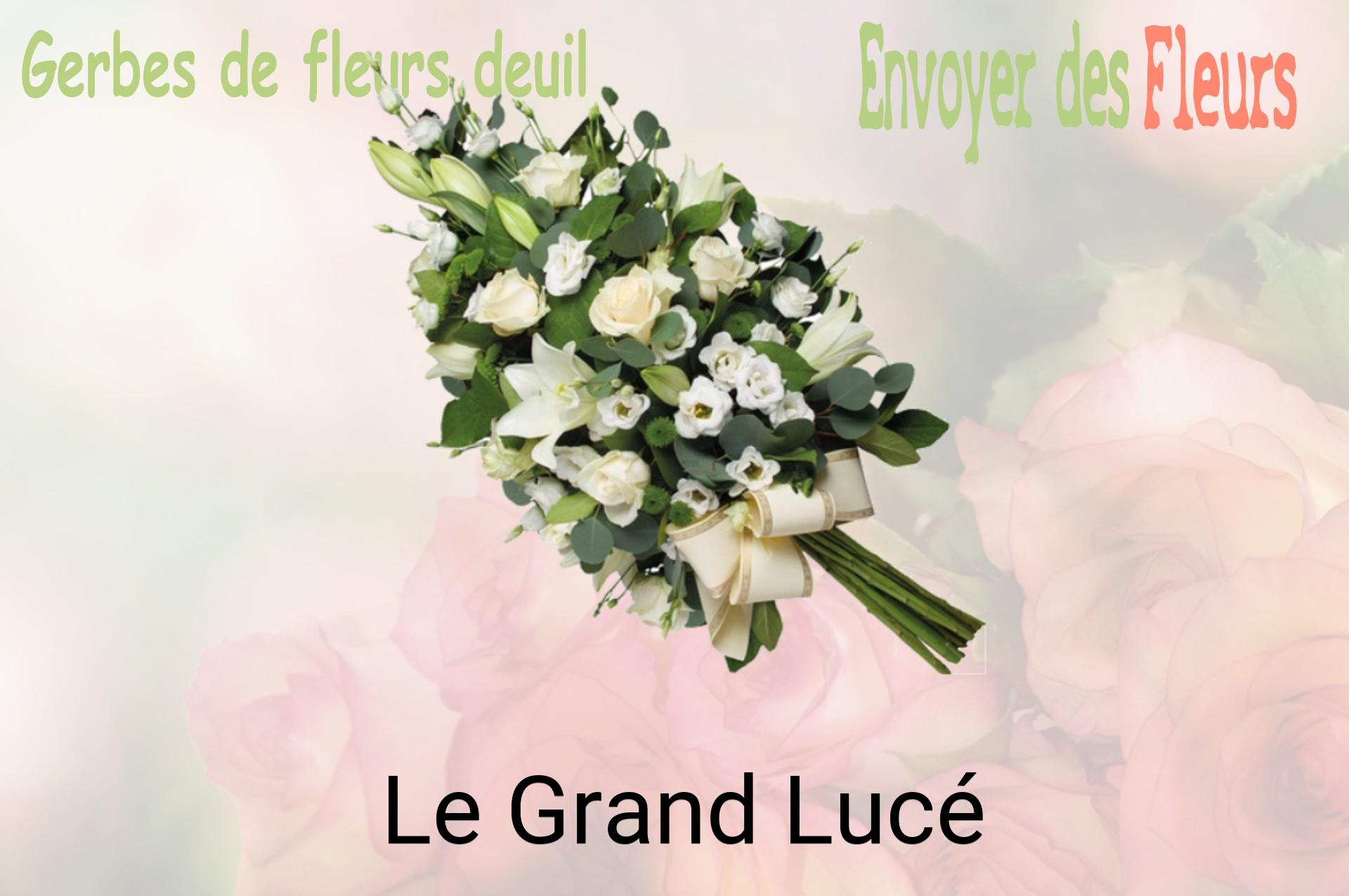 Gerbe de fleurs de deuil livrée à Le Grand-Lucé